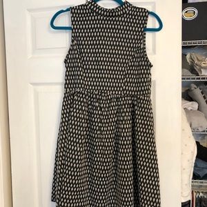 High neck printed dress